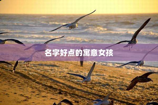 名字好点的寓意女孩
