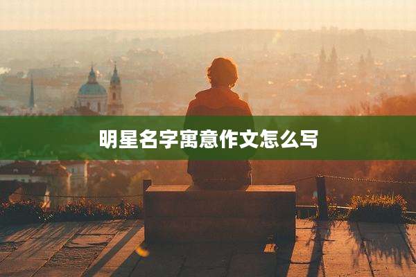明星名字寓意作文怎么写