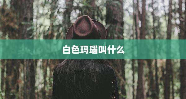 白色玛瑙叫什么