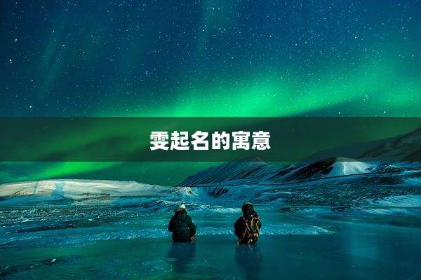 雯起名的寓意