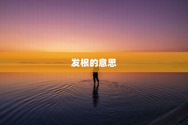 发根的意思