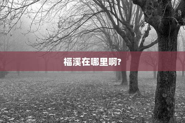 福溪在哪里啊?