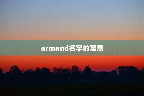 armand名字的寓意