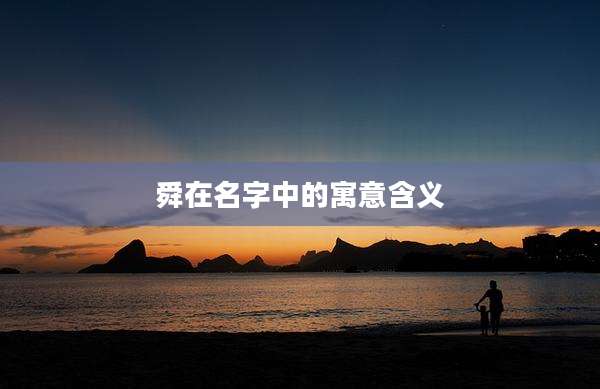 舜在名字中的寓意含义