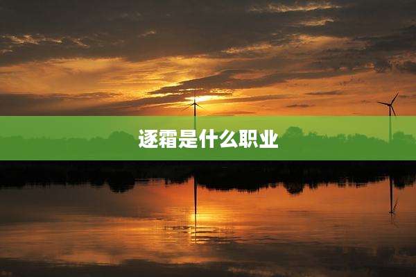 逐霜是什么职业