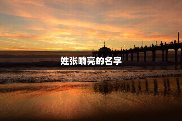 姓张响亮的名字