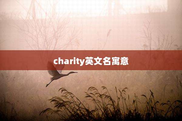 charity英文名寓意