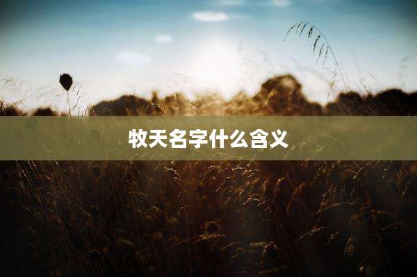 牧天名字什么含义