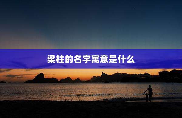 梁柱的名字寓意是什么