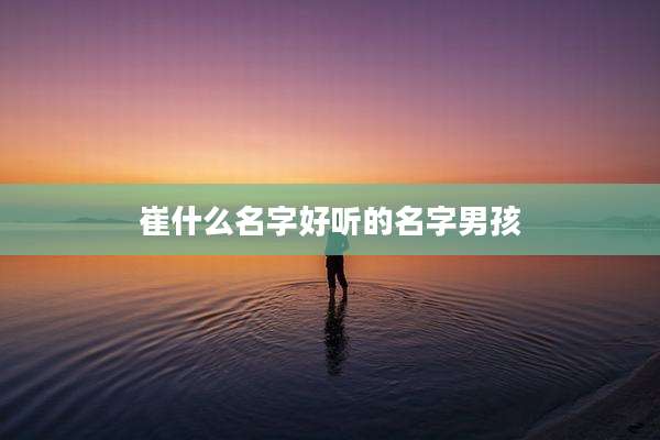 崔什么名字好听的名字男孩
