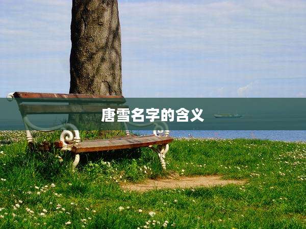 唐雪名字的含义
