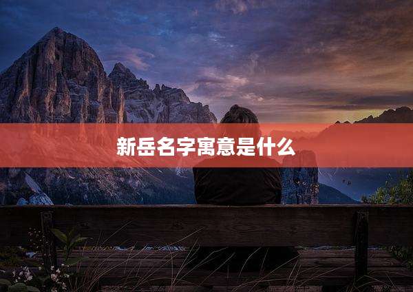 新岳名字寓意是什么