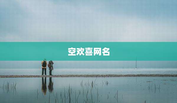 空欢喜网名