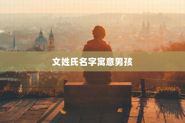 文姓氏名字寓意男孩