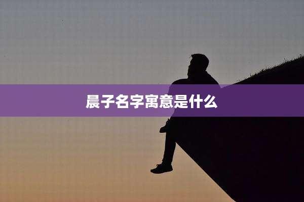 晨子名字寓意是什么