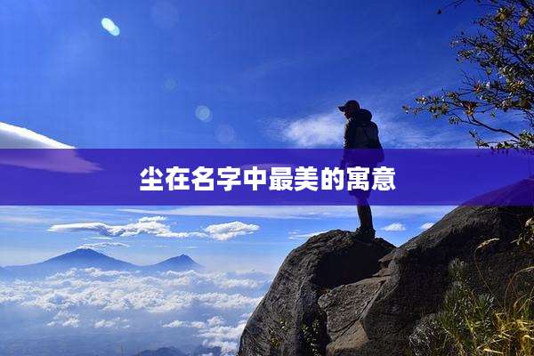 尘在名字中最美的寓意