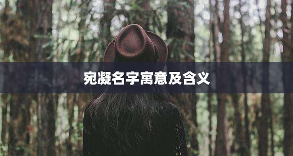 宛凝名字寓意及含义