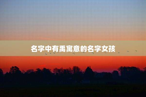 名字中有禹寓意的名字女孩