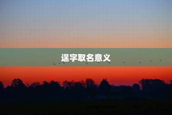 逞字取名意义