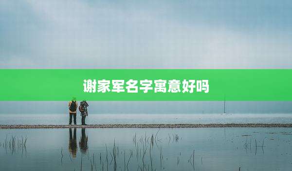 谢家军名字寓意好吗