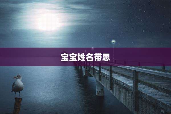 宝宝姓名带思