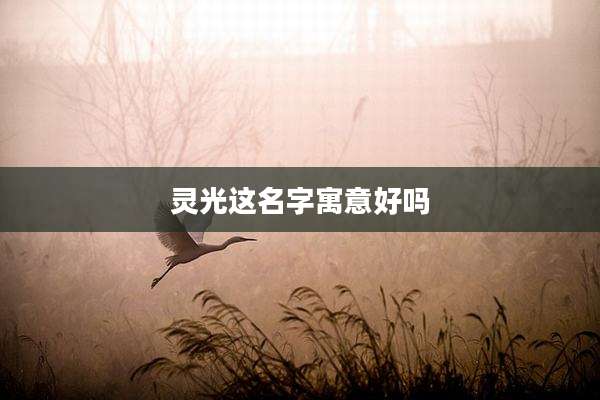 灵光这名字寓意好吗