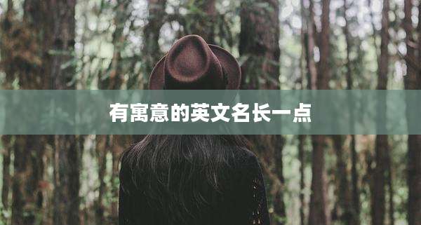 有寓意的英文名长一点