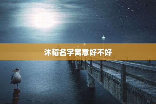 沐韬名字寓意好不好