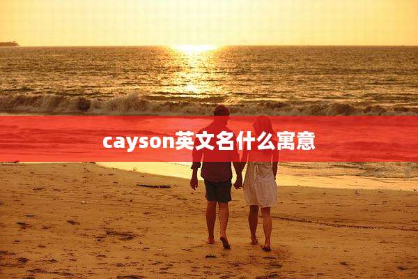 cayson英文名什么寓意