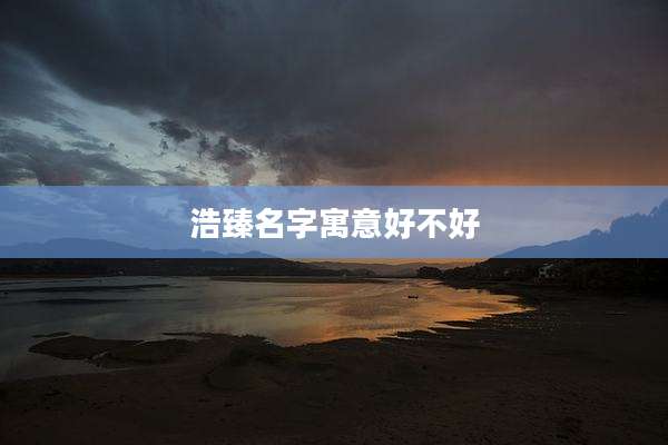 浩臻名字寓意好不好
