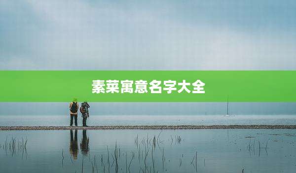 素菜寓意名字大全