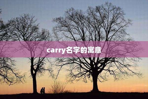 carry名字的寓意