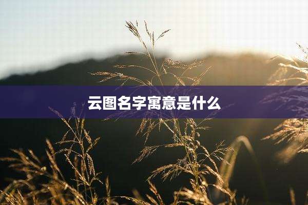 云图名字寓意是什么