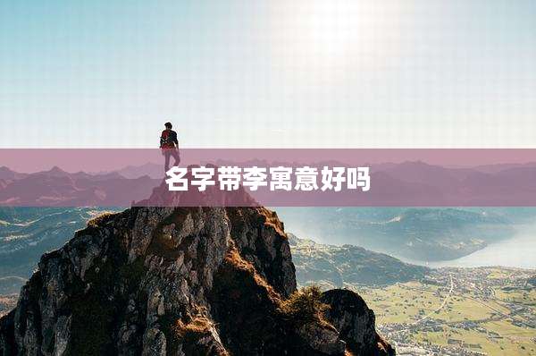 名字带李寓意好吗