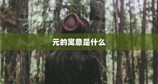 元的寓意是什么
