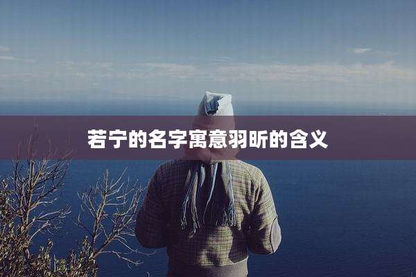 若宁的名字寓意羽昕的含义