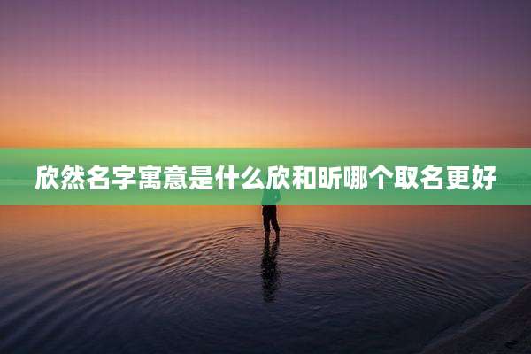 欣然名字寓意是什么欣和昕哪个取名更好