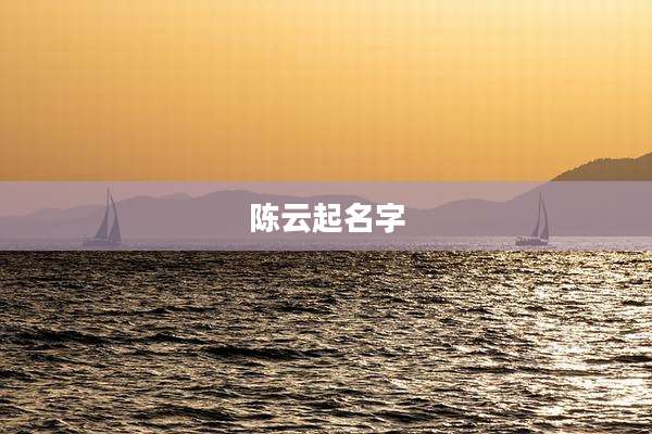 陈云起名字