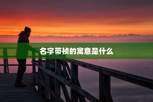 名字带祯的寓意是什么