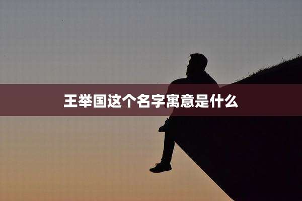 王举国这个名字寓意是什么