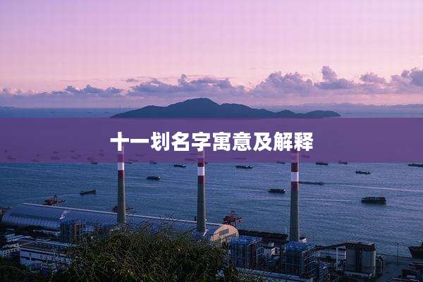 十一划名字寓意及解释