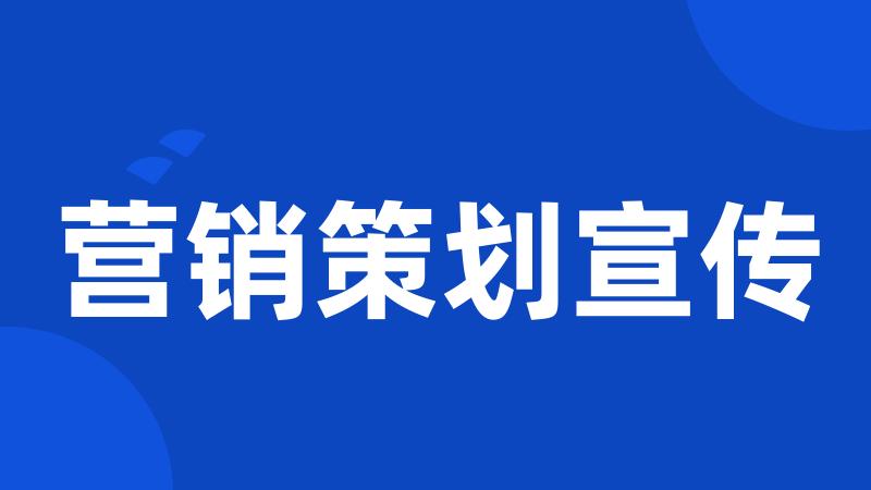 营销策划宣传