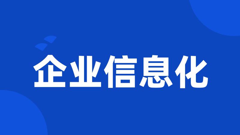 企业信息化