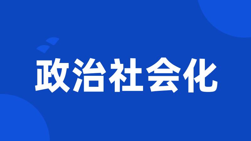 政治社会化