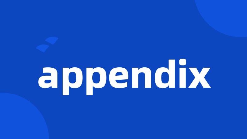 appendix