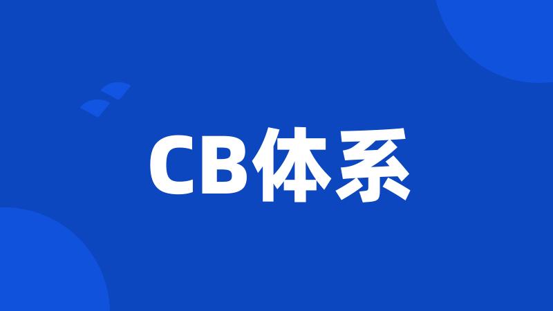 CB体系