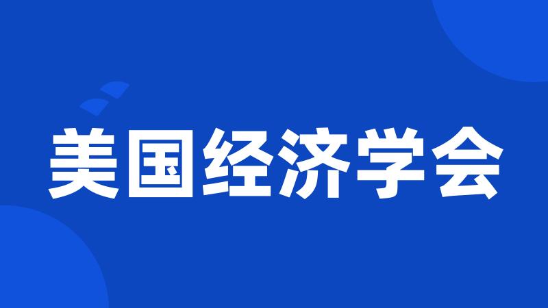 美国经济学会