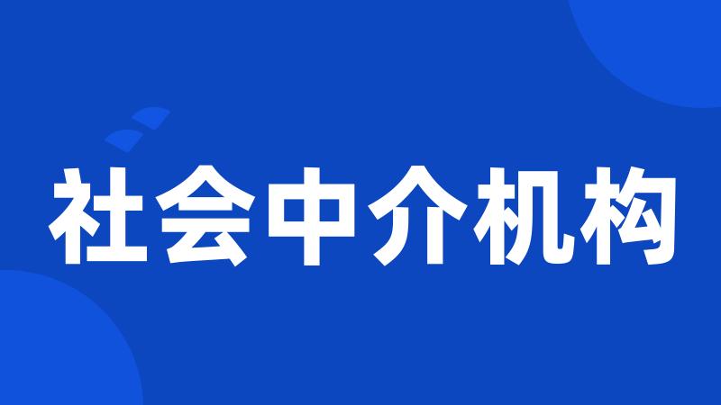 社会中介机构