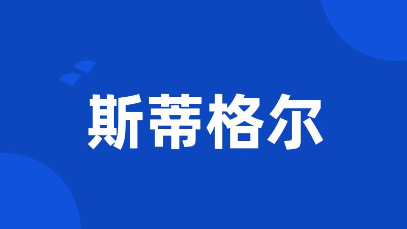 斯蒂格尔