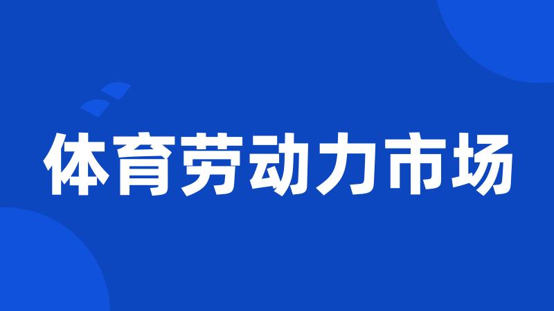 体育劳动力市场